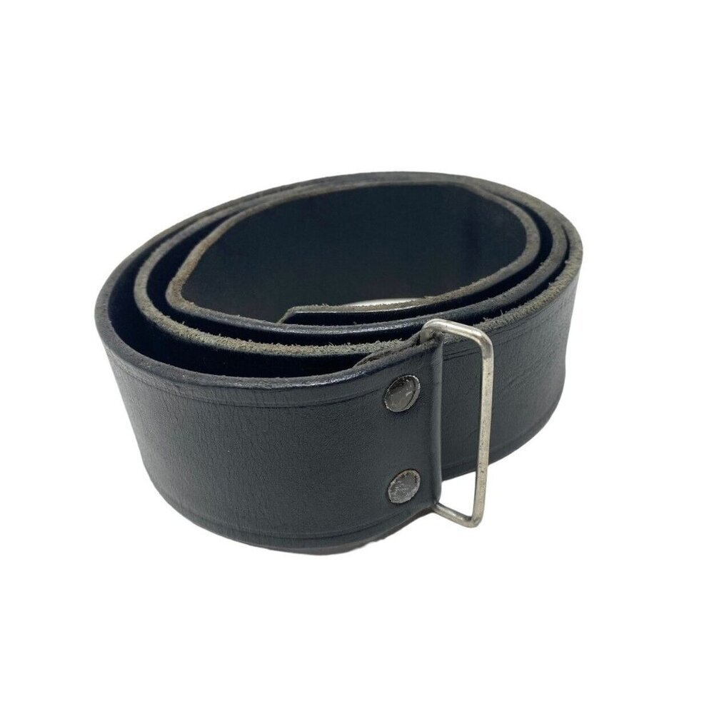 JP Jay-Pee Leather Casual Belt Black Mens Sz 36 Genuine Cowhide Leather NoBuckle